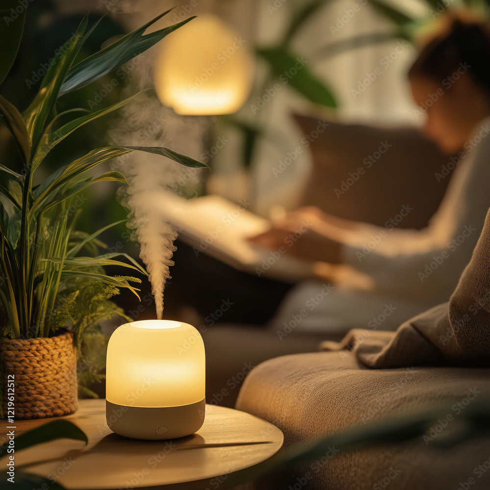 Essential Oil Diffuser in Cozy Room