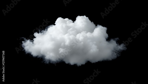 White cloud isolated on black background ,Textured smoke ,brush effect