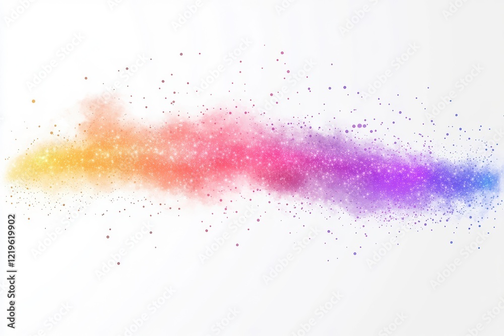 Fototapeta premium Vibrant colorful paint splash captured isolated on bright background for creative projects and designs