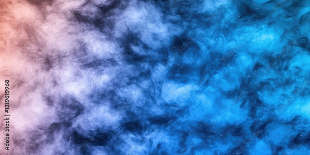 Vibrant nebula in space with gradient colors of blue, purple, and pink swirling cloud forms Vibrant nebula in space with gradient colors of blue, purple, and pink swirling cloud forms