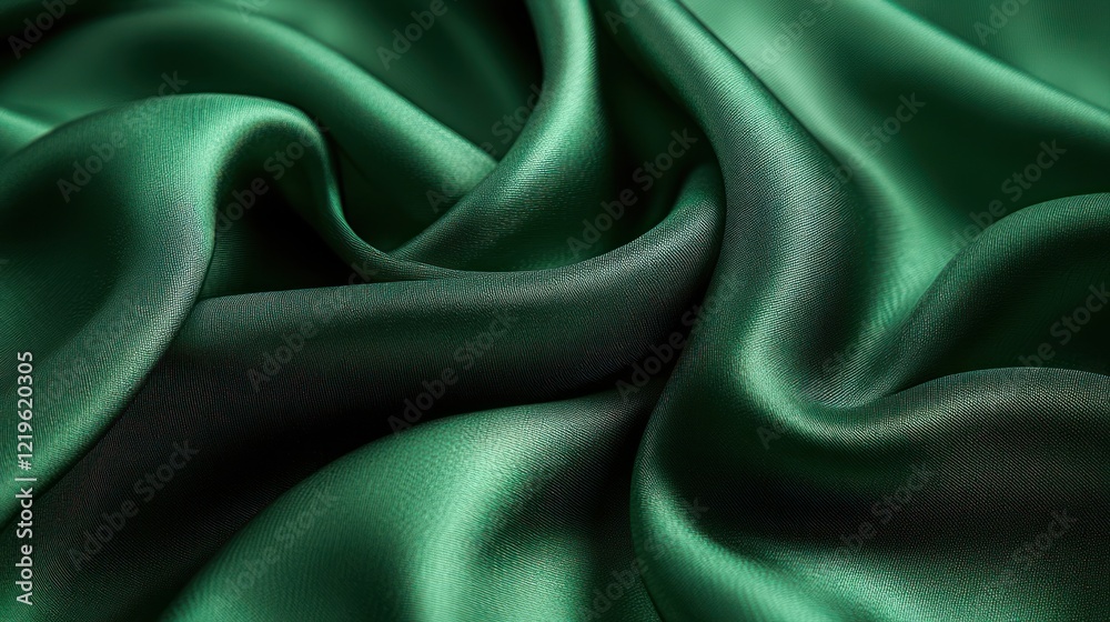 Obraz premium Green draped silk texture.