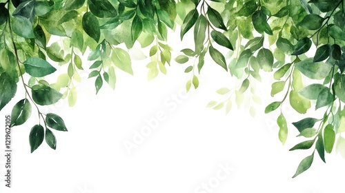 Wallpaper Mural Green leafy frame. Torontodigital.ca