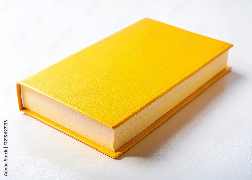 Yellow Hardcover Book on White Background - Isolated Stock Photo Yellow Hardcover Book on White Background - Isolated Stock Photo