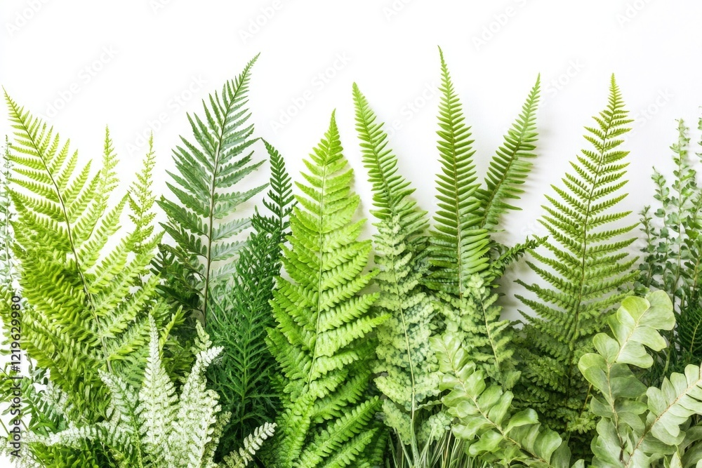 Group of various plants arranged on a clean white background Group of various plants arranged on a clean white background