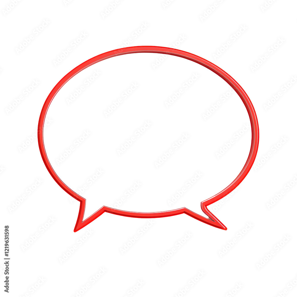 Isolated Red Speech Bubble Isolated Red Speech Bubble