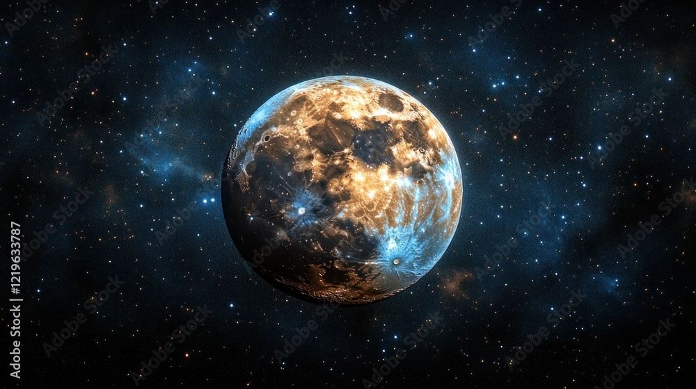 Obraz premium Earth, Space, Night, Galaxy, Planet, Cosmic, Background, Art, Astronomy, Wallpaper