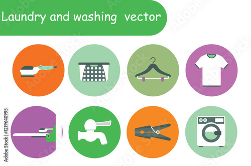 Laundry and washing vector 
