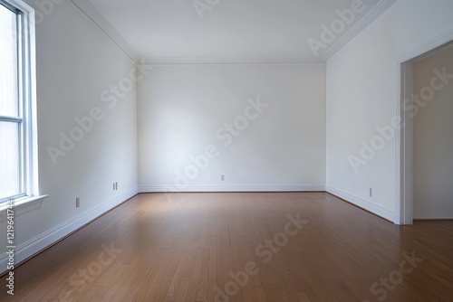 Wallpaper Mural Empty Room White Walls Hardwood Floor Modern Interior Design Apartment Home Real Estate Photography Bright Spacious Clean Minimalist Style New Building Blank    Torontodigital.ca