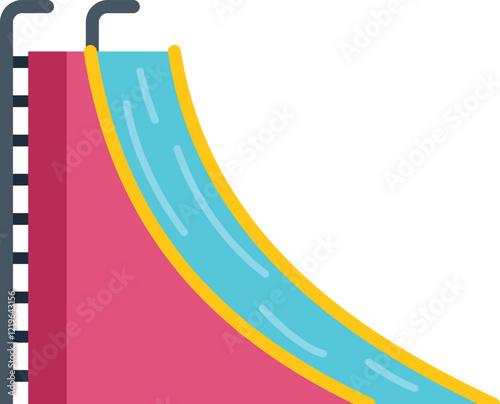 Water slide standing tall in anticipation of riders at a water park, embodying summer fun and excitement
