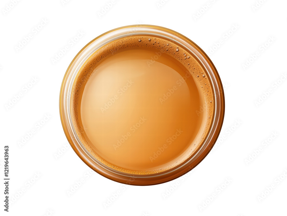 Isolated Top View of a Cup of Coffee Isolated Top View of a Cup of Coffee