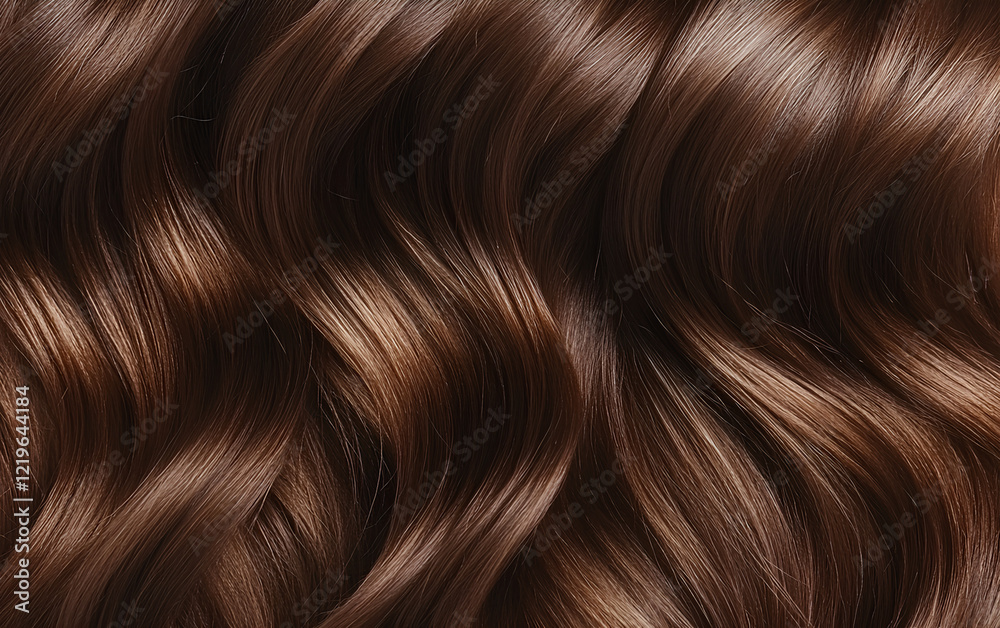 Close-up of curls and frizzy shiny brown-haired hair . brunette Hair curly background ,colorind or shades Close-up of curls and frizzy shiny brown-haired hair . brunette Hair curly background ,colorind or shades