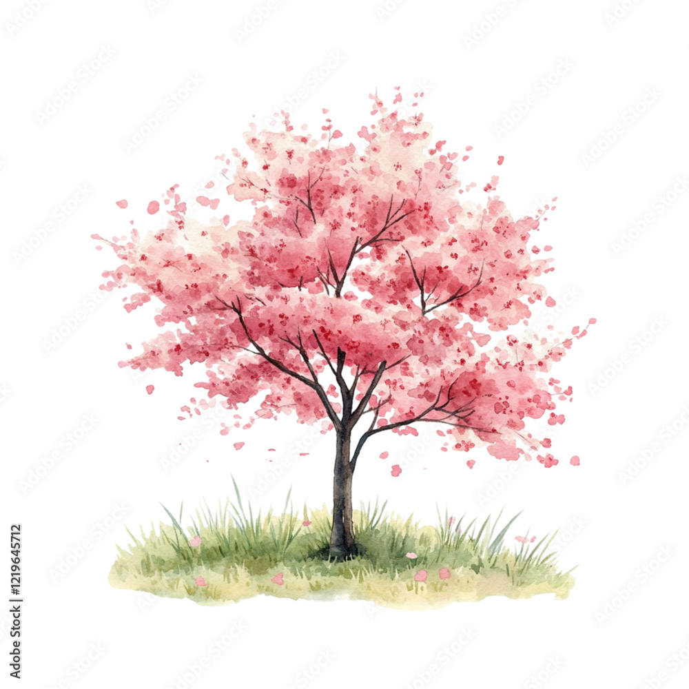 Pastel Spring Tree Clipart Vector Illustration Pastel Spring Tree Clipart Vector Illustration