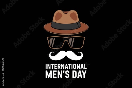 A stylish illustration celebrating International Mens Day. photo