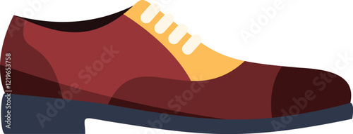 Elegant male shoe standing on white background, perfect for a businessman