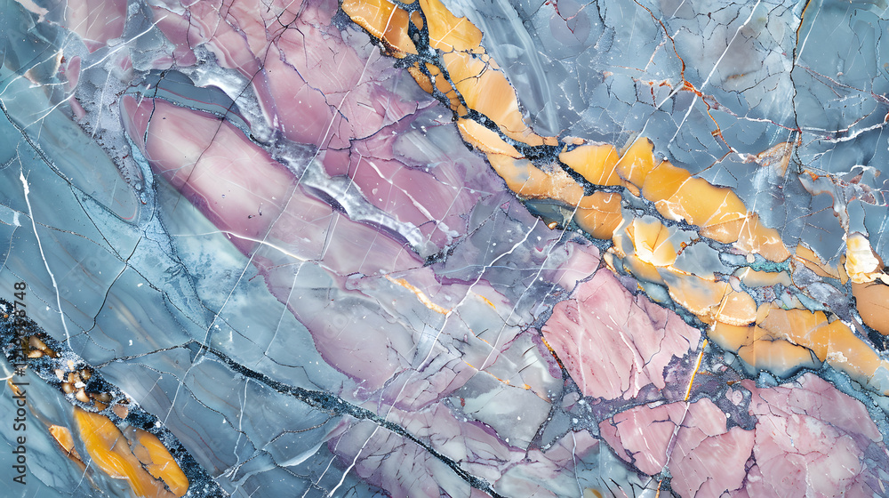 Fototapeta premium Luxury colorful statuario marble stone texture, intricately veined patterns, generative ai