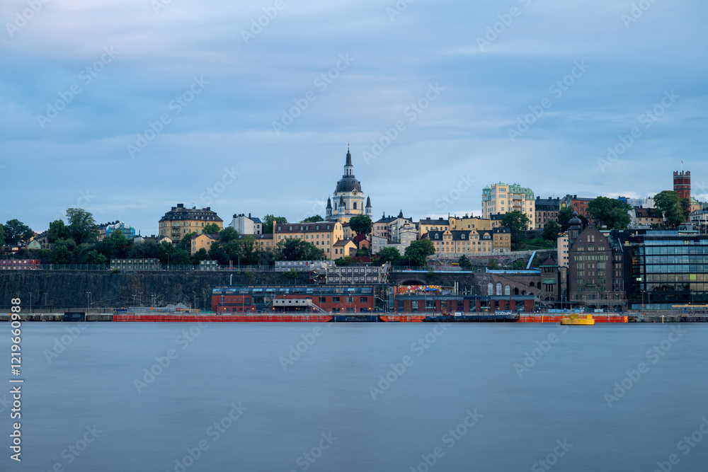 Obraz premium Stockholm Skyline at Sunset