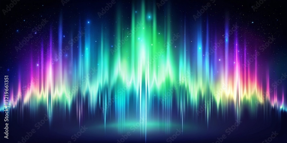 Obraz premium Abstract Aurora Borealis Lightscape