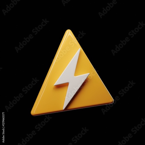 A yellow triangular warning sign with a white lightning bolt inside. Free Download A yellow triangular warning sign with a white lightning bolt inside. - GFXLoad