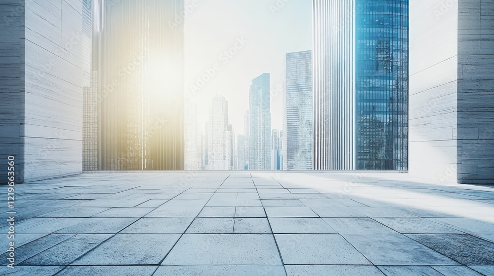 Fototapeta premium Urban Texture with Harsh Light in Modern Setting