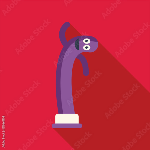 Wacky waving inflatable arm flailing tube man dancing joyfully on a red background