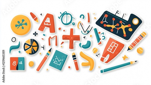 Professional Maths Sticker Wide Angle Centered Composition