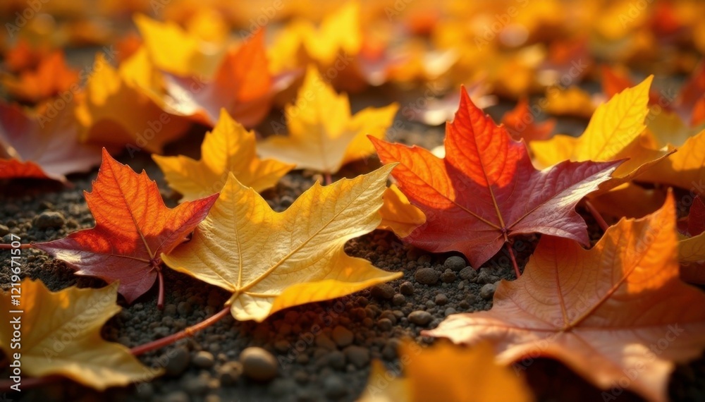 Leaves on the ground in shades of orange and yellow, foliage, leaf Leaves on the ground in shades of orange and yellow, foliage, leaf