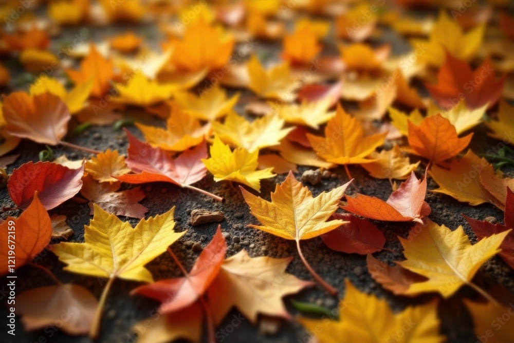 Leaves on the ground in shades of orange and yellow, yellow, warm colors, foliage Leaves on the ground in shades of orange and yellow, yellow, warm colors, foliage