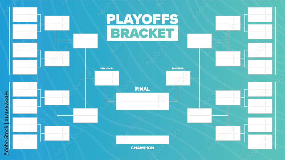 Playoffs bracket. Playoffs grid. Sport tournament bracket. Game and competition schedule. Season final. Team and players. Championship winner. Match score. Vector poster Playoffs bracket. Playoffs grid. Sport tournament bracket. Game and competition schedule. Season final. Team and players. Championship winner. Match score. Vector poster