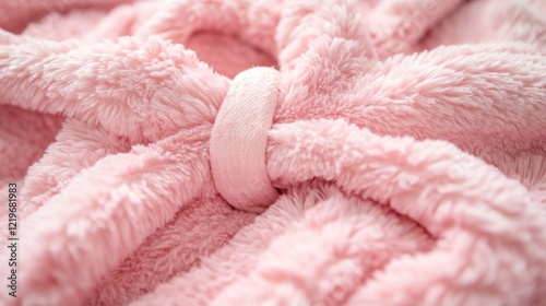 Soft Pink Plush Robe Close Up