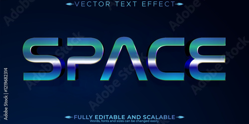 Galaxy editable text effect, editable space and shiny text style