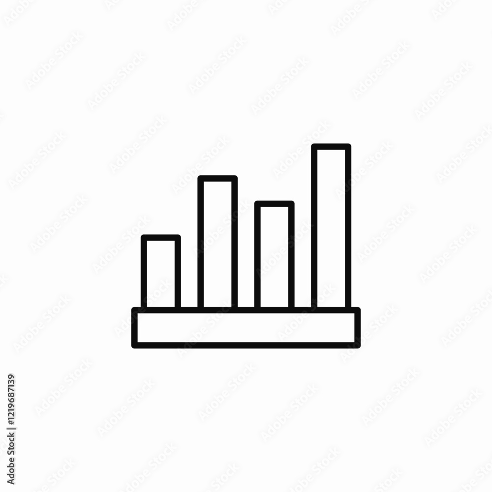 bar graph statistics icon sign vector