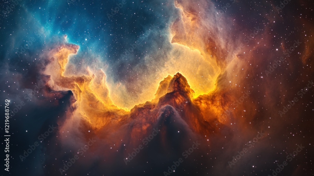 Fototapeta premium Nebula cosmic space.