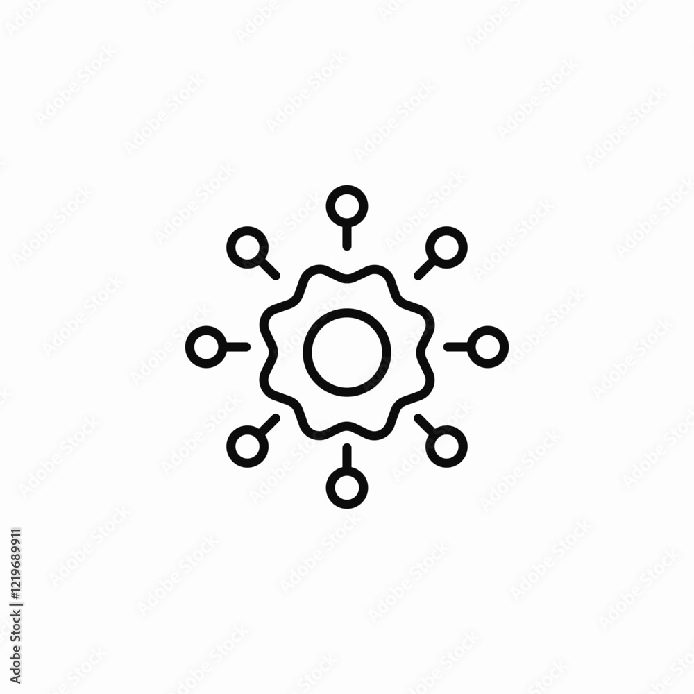 system engineering icon sign vector