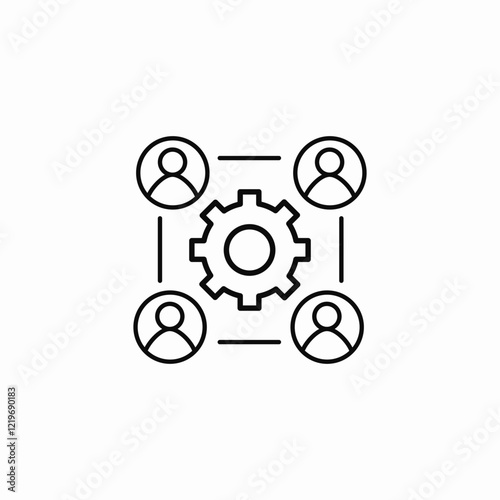 team engineering icon sign vector