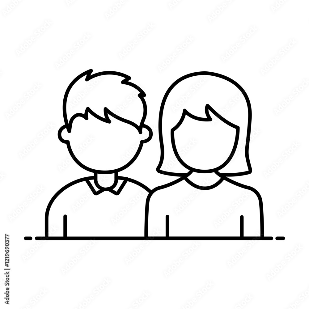 Family Icon. Community and Support Illustration for Health and Wellness Concept. Family Icon. Community and Support Illustration for Health and Wellness Concept.