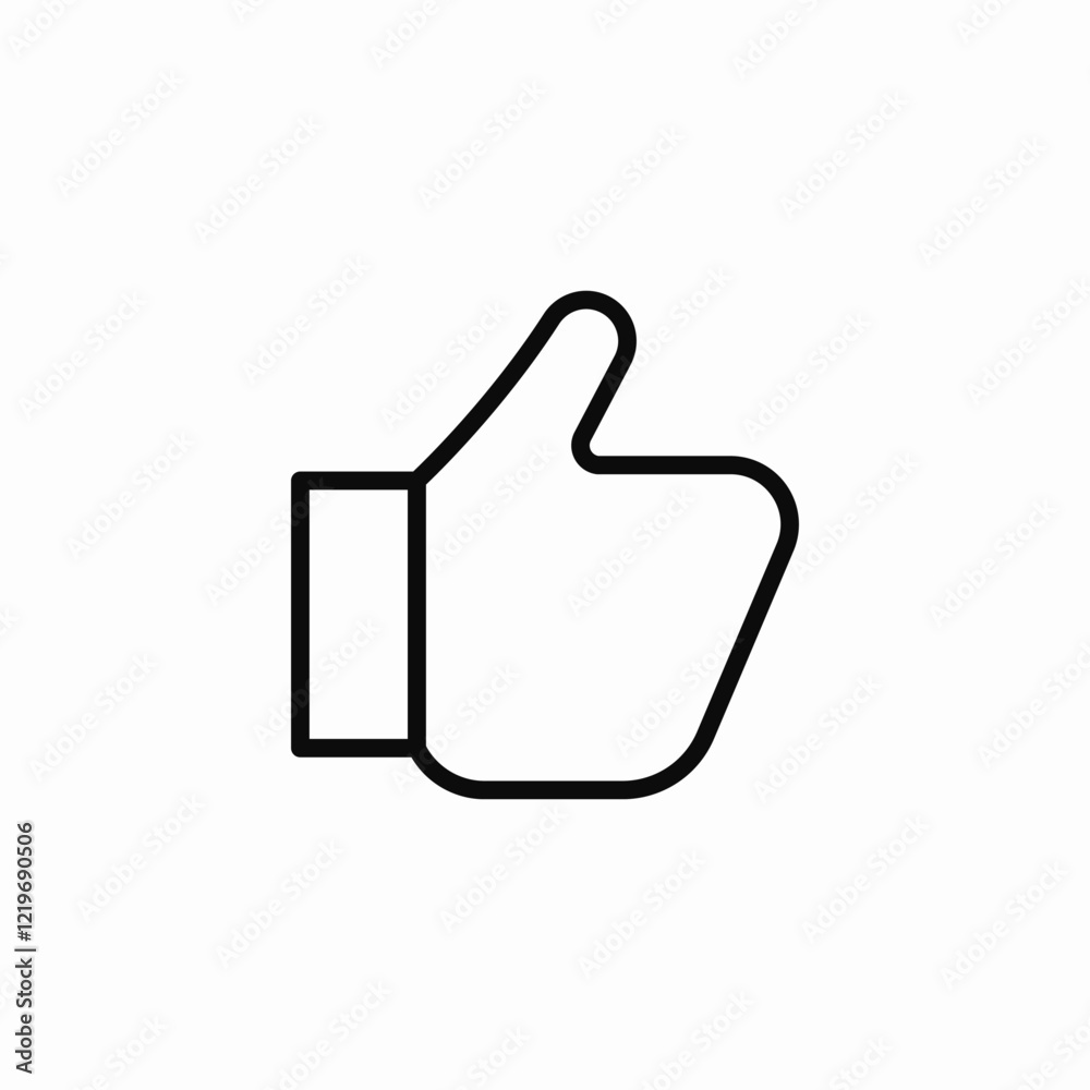 thumbs up reaction icon sign vector thumbs up reaction icon sign vector