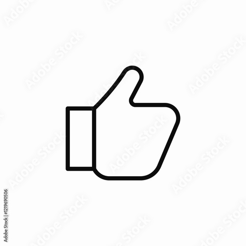 thumbs up reaction icon sign vector