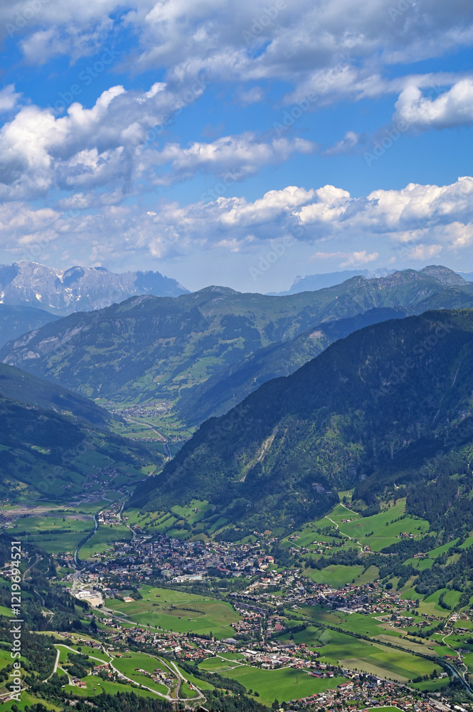 Fototapeta premium Bad Hofgastein village landscape,Salzburgerland, Austria
