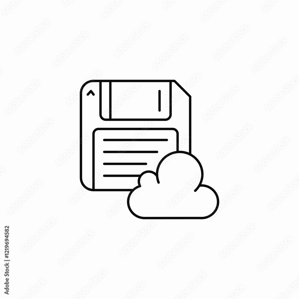 cloud storage icon sign vector cloud storage icon sign vector