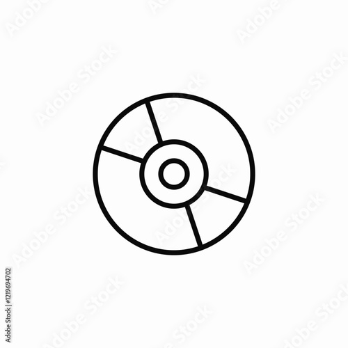 compact disc icon sign vector
