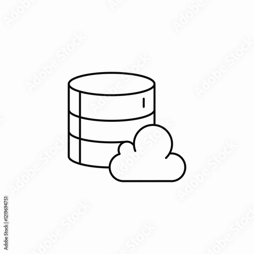 database cloud icon sign vector