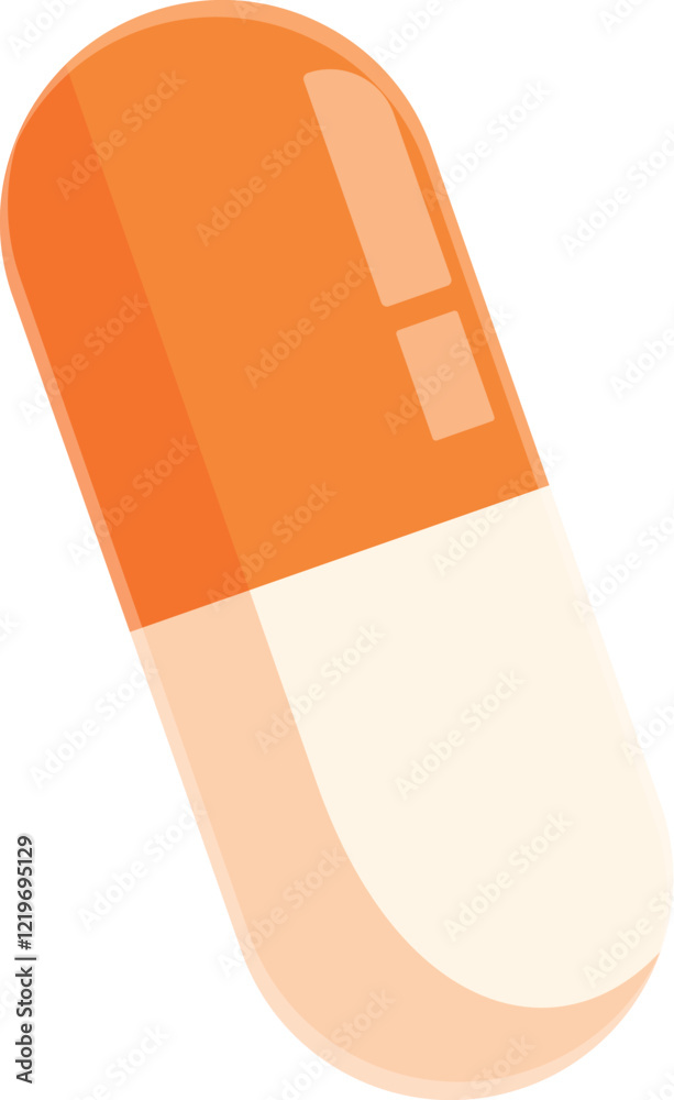 Single capsule symbolizing medication, treatment, and pharmaceutical industry Single capsule symbolizing medication, treatment, and pharmaceutical industry
