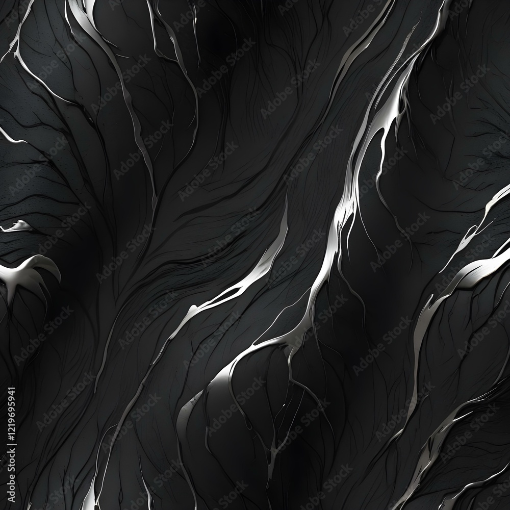 Obraz premium Matte black textures with glossy metallic details