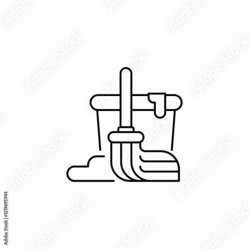 floor cleaning icon sign vector