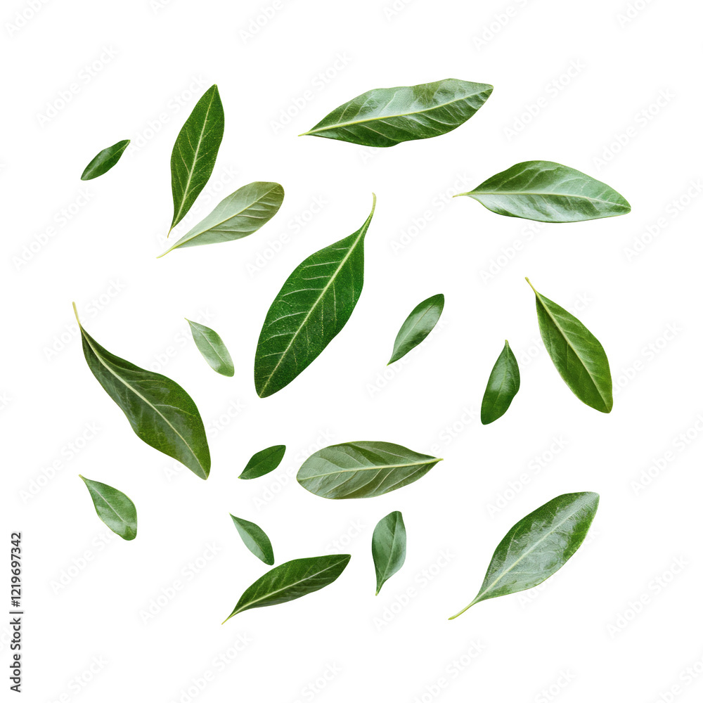 Isolated Green Leaves on Transparent Background for Nature Design Isolated Green Leaves on Transparent Background for Nature Design