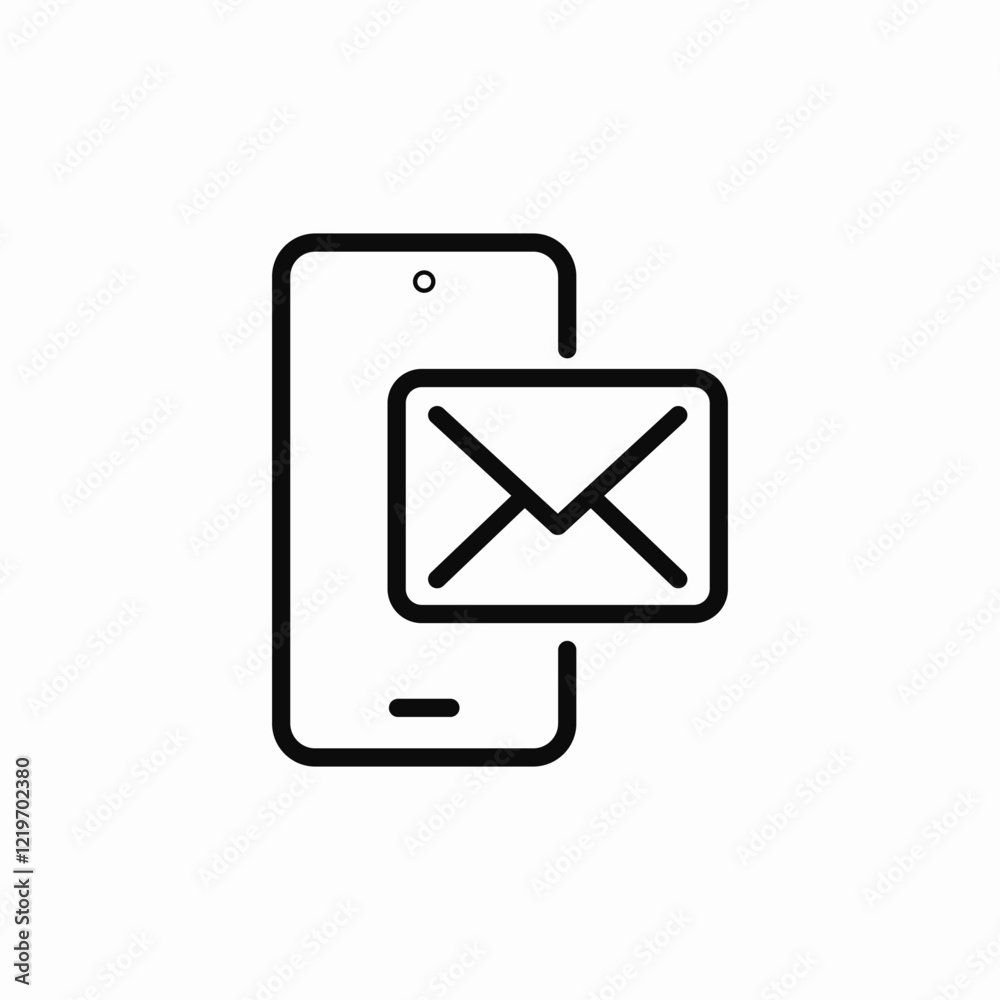 email mobile application icon sign vector