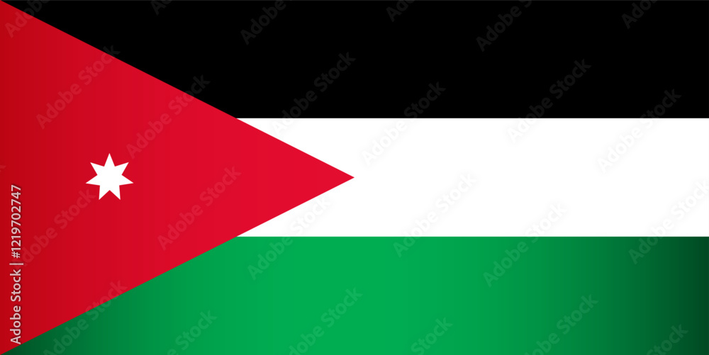 National Flag of Jordan. Vector Element National Flag of Jordan. Vector Element