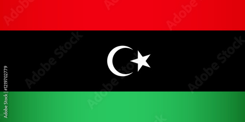 Flag of the State of Libya. Vector element