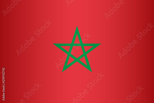 National Flag of the Kingdom of Morocco. Vector Element