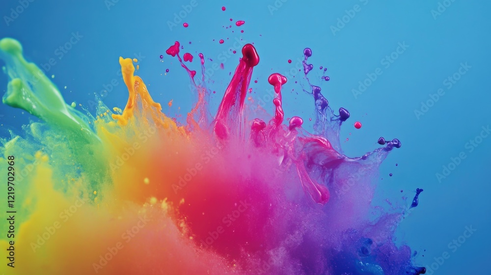 Fototapeta premium A close-up shot of a vibrant and colorful paint substance